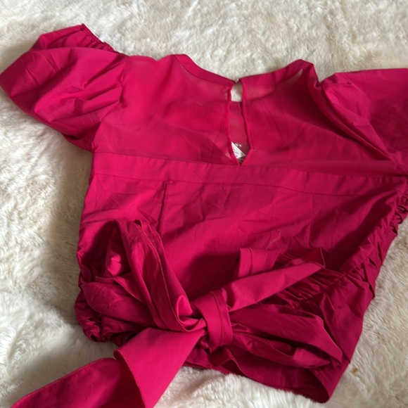 New York & Company Vibrant Fuchsia Blouse - Picture 3 of 5